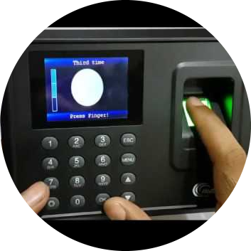 Fingerprint time attendance.