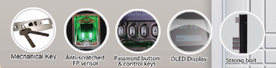 Intelligent Fingerprint Lock with OLED Display and USB Interface L9000