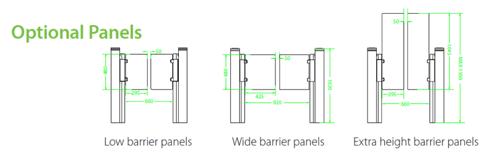 fast Speed Swing Barrier Turnstiles Touchless